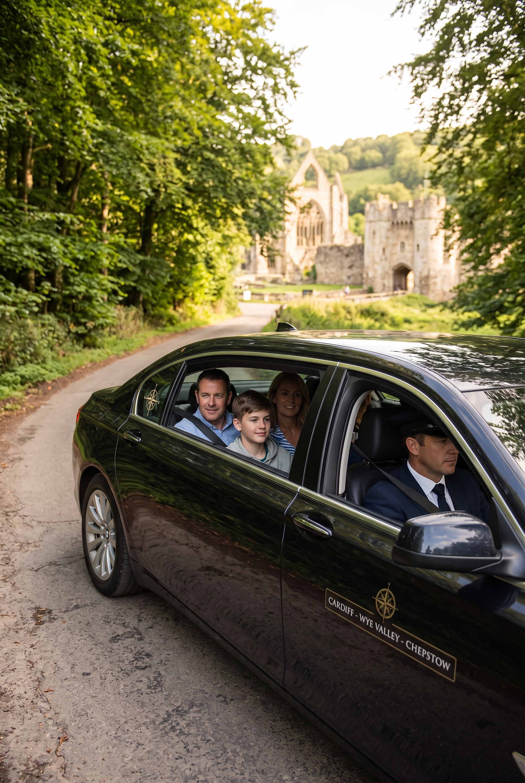 Family group travelling together on a group transport journey