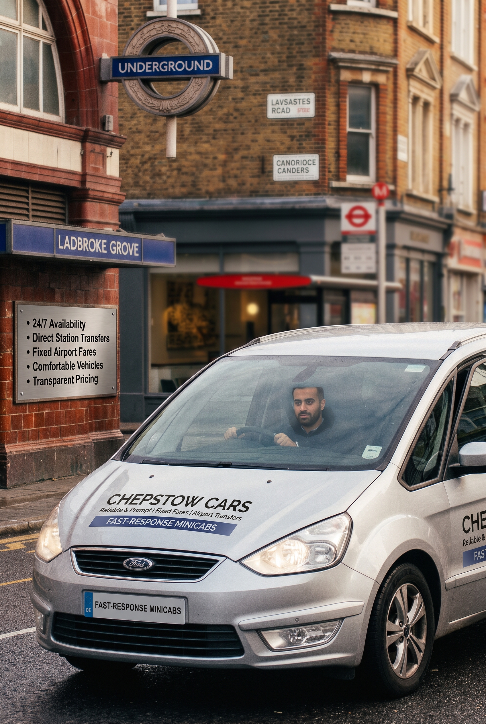 Chepstow Cars vehicle near Ladbroke Grove Station